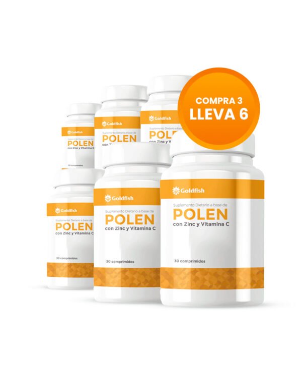 FOCUS PRO Comprá 3 y llevá 6 - Polen con Zinc y Vitamina C x 30 Comprimidos Goldfish
