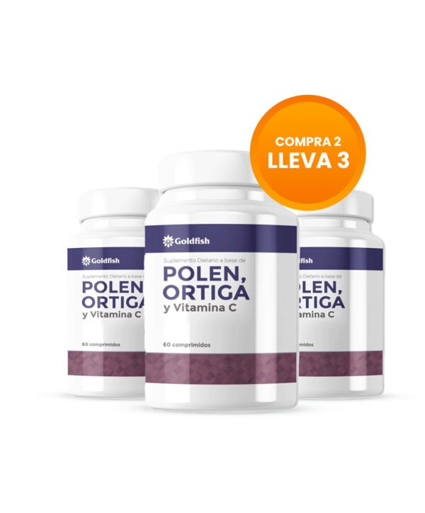 VIGORMAX Comprá 2 y llevá 3 - Polen con Ortiga y Vitamina C x 30 Capsulas Goldfish