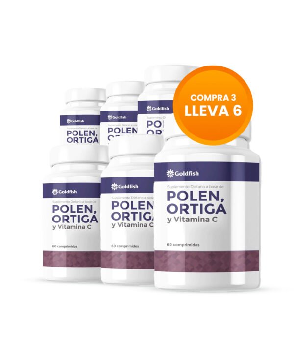 VIGOR MAX Comprá 3 y llevá 6 - Polen con Ortiga y Vitamina C x 30 Capsulas Goldfish
